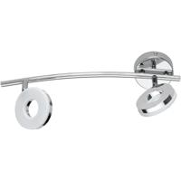 LED Plafondspot Glans Chroom - 8W - Warm Wit 3000K - 2-lichts - Rechthoek - thumbnail