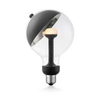 Design LED Lichtbron Move Me - Zwart/Zilver - G120 Sphere LED lamp - 12/12/18.6cm - Met verstelbare diffuser via magneet - geschikt voor E27 fitting - Dimbaar - 5W 400lm 2700K - warm wit licht - thumbnail