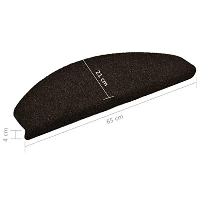 VidaXL Trapmatten zelfklevend 5 st 65x21x4 cm naaldvilt donkerbruin