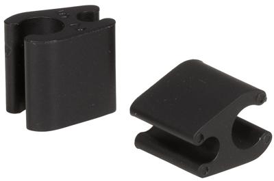 Elvedes kabelclips duo pvc 4,1 mm + 4,1 mm zwart (50 stuks)