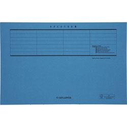 Vouwmap Secolor Folio 100% gerecycled karton 250gr blauw Vouwmap Secolor Folio 100% gerecycled karton 250gr blauw