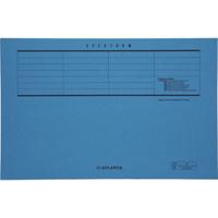 Vouwmap Secolor Folio 100% gerecycled karton 250gr blauw - thumbnail