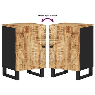 Badkamerkast 38x33x58 cm massief mangohout