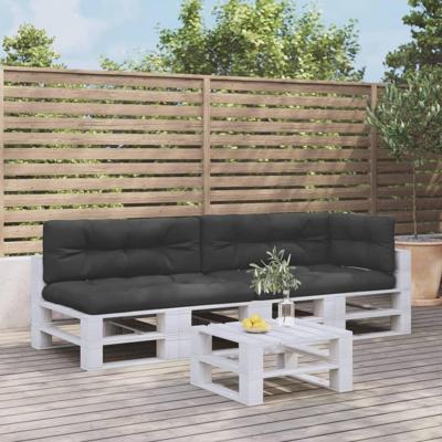 Palletkussens 5 st stof zwart