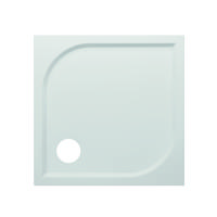 GO by Van Marcke Argon douchebak polybeton gelcoat 80x80x3cm vierkant afvoer D90mm zonder potenstel wit EBG-8080S - thumbnail