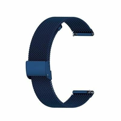Garmin Venu 3s / Vivoactive 4s / Venu 2s / Vivomove 3s / Forerunner 255s - Milanese bandje met klemsluiting - Donkerblauw