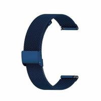 Garmin Venu 3s / Vivoactive 4s / Venu 2s / Vivomove 3s / Forerunner 255s - Milanese bandje met klemsluiting - Donkerblauw - thumbnail