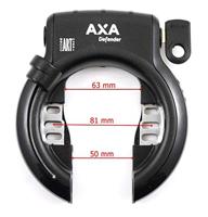 Ringslot AXA Defender met spatbordbevestiging ART** zwart - thumbnail