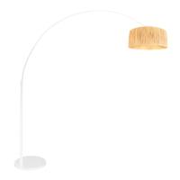 Steinhauer BooglampSparkled Light wit met strokleurige kap - 3785W - thumbnail