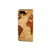 Apple iPhone 7 Plus | 8 Plus | Flip Cover | Wereldkaart - thumbnail