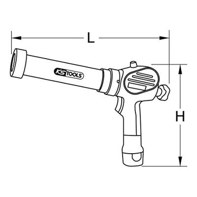 Accupatroonpistool 600 ml met 1 accu en 1 oplader KS Tools 515.3580 Accupatroonpistool 600 ml met 1 accu en 1 oplader KS Tools 515.3580