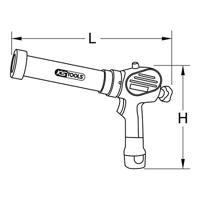Accupatroonpistool 600 ml met 1 accu en 1 oplader KS Tools 515.3580 - thumbnail