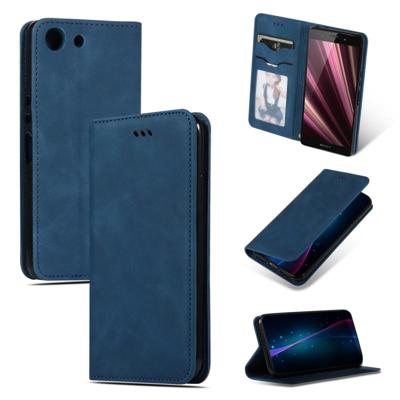 Retro huid voelen Business magnetische horizontale Flip lederen draagtas voor Sony Xperia XZ4 compact (marineblauw) Retro huid voelen Business magnetische horizontale Flip lederen draagtas voor Sony Xperia XZ4 compact (marineblauw)