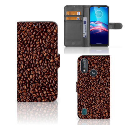 Bookcase Moto E6s Book Cover Koffiebonen Bookcase Moto E6s Book Cover Koffiebonen