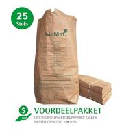Biomat Gft afval compostzakken papier- 120 liter 25st. - thumbnail