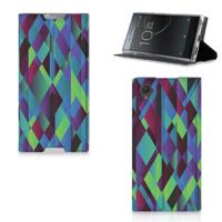 Sony Xperia L1 Stand Case Abstract Green Blue - thumbnail