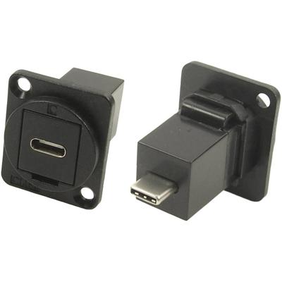 Cliff CP30211MB XLR-adapter USB-C bus naar USB-C stekker Adapter, inbouw 1 stuk(s)