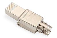 Digitus DN-93634 CAT 6A-veldstekker, RJ45, afgeschermd, AWG 22-27, montageaansluiting zonder gereedschap DN-93634 Stekker, recht Aantal polen (sensoren) 8P8C - thumbnail