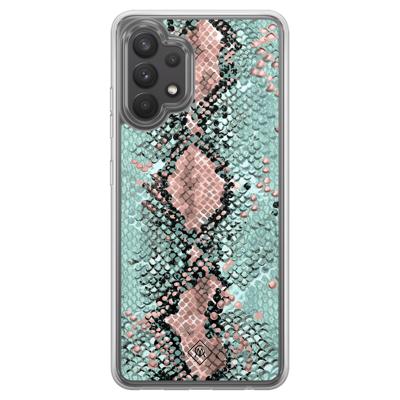 Samsung Galaxy A32 4G hybride hoesje - Snake pastel Samsung Galaxy A32 4G hybride hoesje - Snake pastel