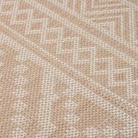 VidaXL Buitenkleed met patroon platgeweven 80x250 cm bruin - thumbnail