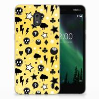 Silicone Back Case Nokia 2 Punk Geel - thumbnail