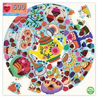 eeboo - Round Puzzle - Tea Party, 500 pc (EPZFTEA) - thumbnail