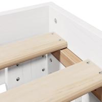 Bedframe zonder matras massief grenenhout wit 135x190 cm - thumbnail