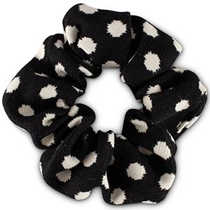 scrunchie Stippen Black-white