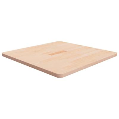 Tafelblad vierkant 70x70x2,5 cm onbehandeld massief eikenhout