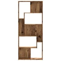 Boekenkast 67x24x161 cm bewerkt hout oud houtkleurig - thumbnail