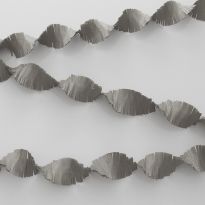 Folat twist slinger crêpepapier zilverkleurig 6 meter | 24 stuks