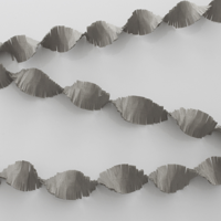 Folat twist slinger crêpepapier zilverkleurig 6 meter | 24 stuks - thumbnail