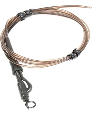 Korda Kamo Leaders 40lb, Hybrid Lead Clip 1m Silt Brown