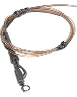 Korda Kamo Leaders 40lb, Hybrid Lead Clip 1m Silt Brown - thumbnail