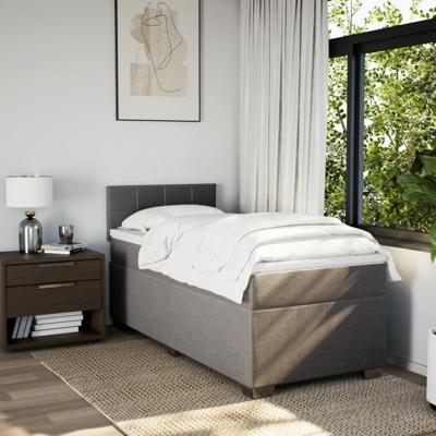 Boxspring met matras stof taupe 100x200 cm
