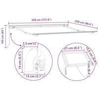 VidaXL Zijde frame met led-striplichten wit 350 x 250 cm aluminium - thumbnail