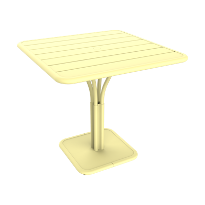 Fermob Luxembourg tuintafel kolom 80x80 cm Frosted Lemon