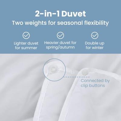 VidaXL 2-in-1 dekbed wit 200 x 220 cm polyester