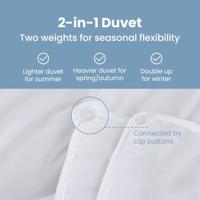 VidaXL 2-in-1 dekbed wit 135 x 200 cm polyester - thumbnail