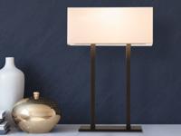 Tafellamp HUNTER 1 lamp zwart/wit - thumbnail
