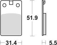 TRW remblokken "mcb 564" brake pad mcb 564 organic standard - thumbnail