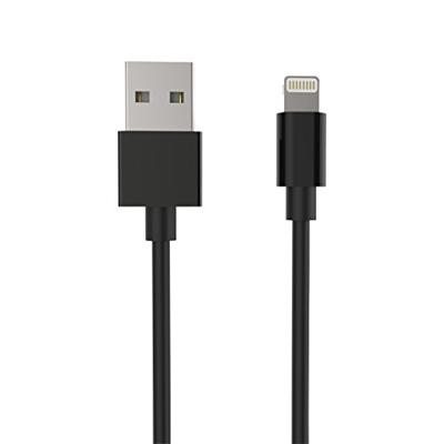 Ansmann USB-kabel USB-A stekker, Apple Lightning stekker 1.20 m Zwart Aluminium-stekker, TPE-mantel, Stekker past op beide manieren 1700-0078