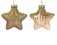 Kerstornament Sterren Gember Bruin 2st - thumbnail