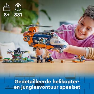 LEGO city 60437 jungleonderzoekers: helikopter bij de basis - thumbnail