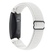 FitBit Inspire 2 & Ace 3 - Elastische solo loop nylon bandje - Wit - thumbnail