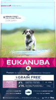 EUKANUBA Graanvrij* premium hondenvoer met zeevis voor grote rassen - droogvoer voor puppy honden, 3 kg - thumbnail