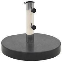 VidaXL Parasolvoet rond 28,5 kg graniet zwart - thumbnail