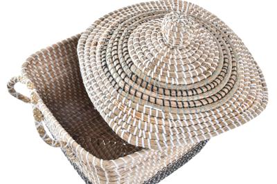 Decoratieve Mand DKD Home Decor Grijs Natuurlijk Boho 45 x 35 x 43 cm Decoratieve Mand DKD Home Decor Grijs Natuurlijk Boho 45 x 35 x 43 cm