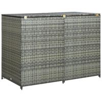 Containerberging dubbel 148x77x111 cm poly rattan antraciet - thumbnail