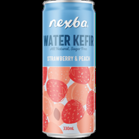 Nexba Water Kefir Aardbei & Perzik Blik 330 ML bij Jumbo - thumbnail